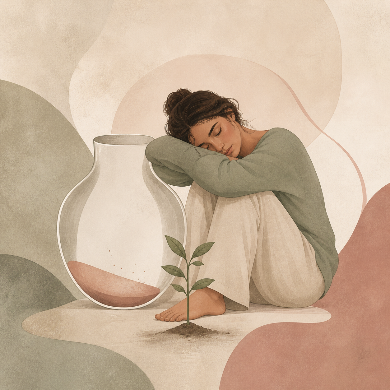 Ilustração sobre cansaço emocional