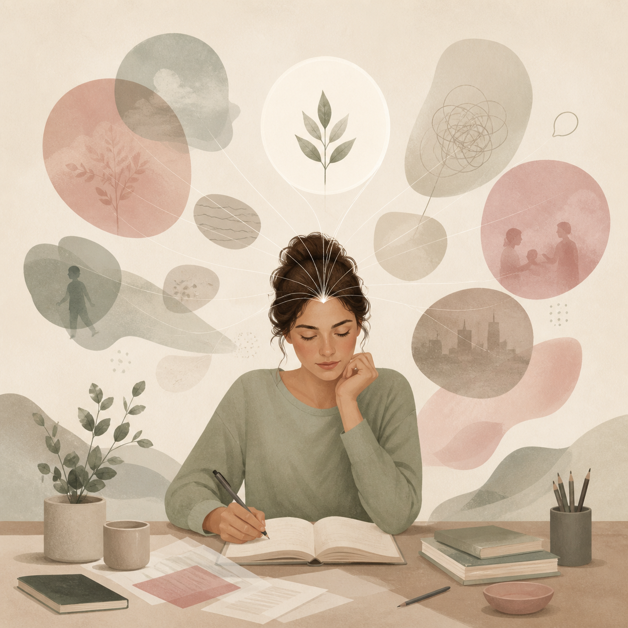 Ilustração sobre dificuldade de foco